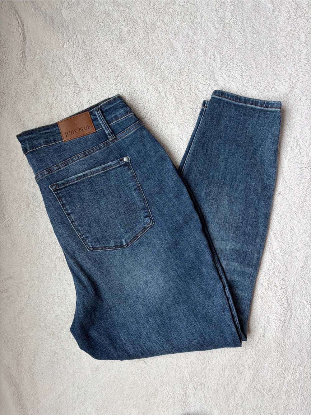 Judy Blue Dark Wash Distressed Skinny Jeans